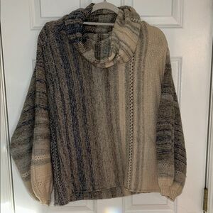 Fate Multicolor Striped Cowl Neck Sweater